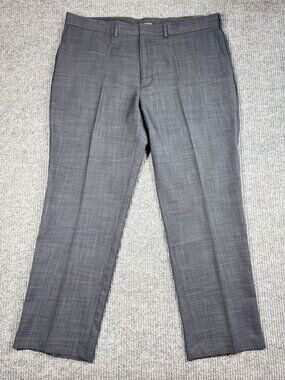 Dockers Dress Pants Men’s 40x30 Black Charcoal Gray Straight Leg Flat Front NEW